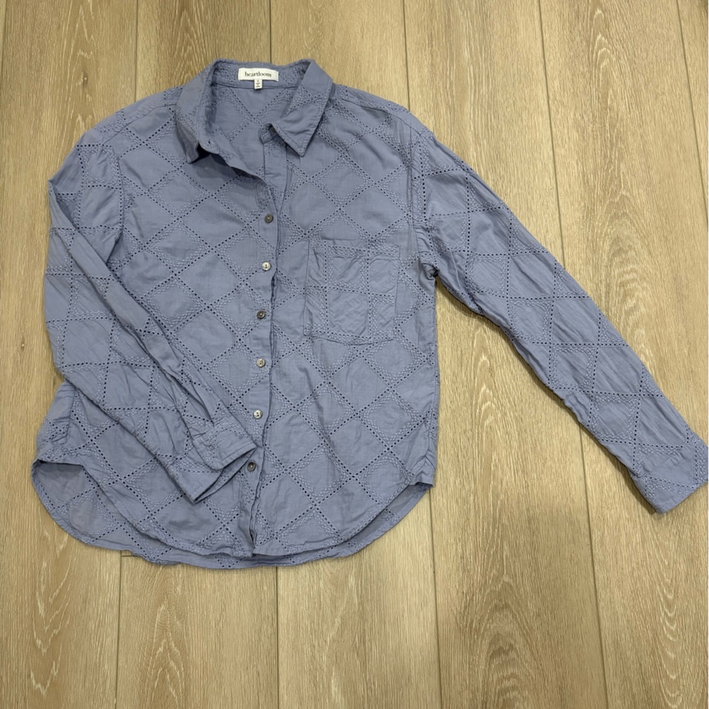 Heartloom Lilac blue Button-Up Shirt